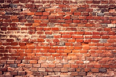 old red brick wall, grunge background.