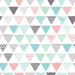 seamless geometric tribal triangle hand drawn background pattern in vector