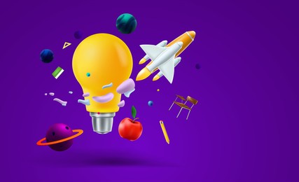 education online concept. smart learning technology. vector illustration in 3d stye. 