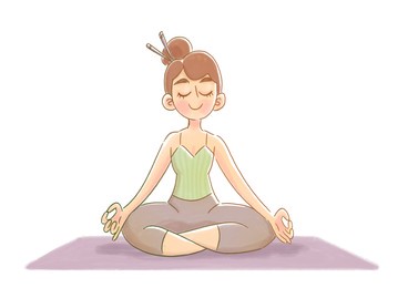 relax woman doing yoga pose