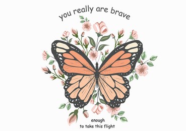 butterfly vector art design flower