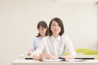 young college students in class