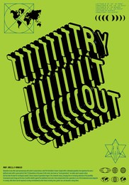 try it out text vector design for t-shirt graphics, banner, fashion prints, slogan tees, stickers, flyer, posters and other creative uses