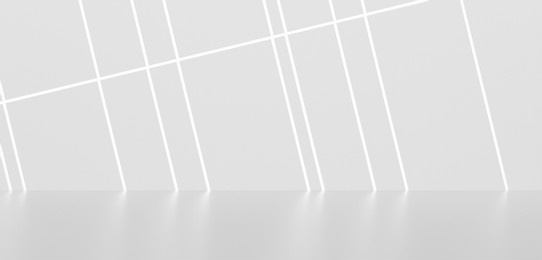 white clean empty architecture interior space room studio background wall display products minimalistic. 3d rendering.