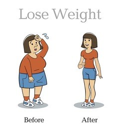 lose weight. vector illustration