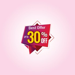 save up to 30%, 60% off logo. discount sale offer price banner. special offer graphics. best offer mnemonic with modern elements. eid sale offer logo design.