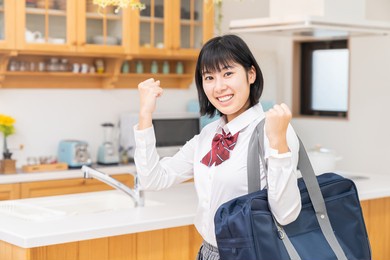 asian girl in  school uniform 