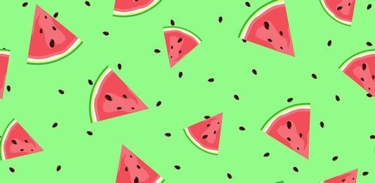 summer flat seamless pattern background with watermelon. vector illustration eps10