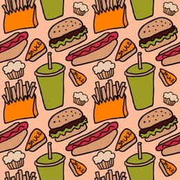 fast food color seamless