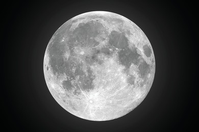 realistic vector moon. dark night with vector real moon. modern abstract background.