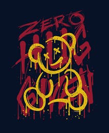 custom typography with a bear  illustration in graffiti style