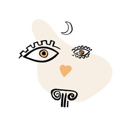 abstract surreal faces. surreal line portraiture, avant-garde, picasso-esque design, fantastic, extraordinary, face line art, contemporary cartoon portrait 