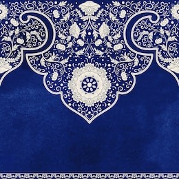 seamless vector background. imitation of chinese porcelain painting. blue watercolor background. hand drawing.