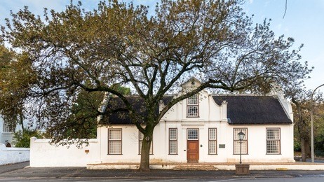 an old heritage cape dutch house  built at the end of the 18th century in stellenbosch, south africa
