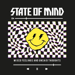 checkered seamless pattern with smile face. slogan graphic for t-shirt