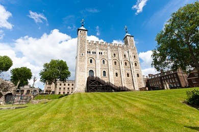 the white tower, london - england. is a central tower, the old keep, at the tower of london. it was built by william the conqueror during the late 11th century, and subsequently extended.