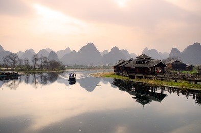 landscape in yangshuo guilin, china  