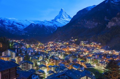 mountain matterhorn in zermatt, switzerland