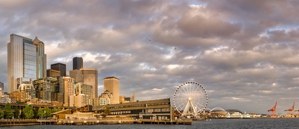 panorama of seattle from the waterfront