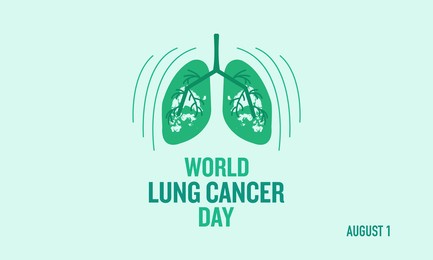 world lung cancer day observed on august. banner, poster, card, background design. raises awareness about lung cancer and its global impact.