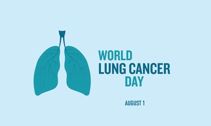 world lung cancer day observed on august. banner, poster, card, background design. raises awareness about lung cancer and its global impact.