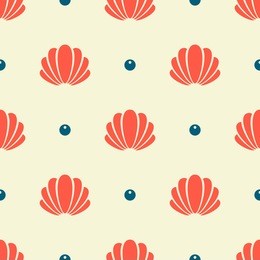 seashell seamless pattern