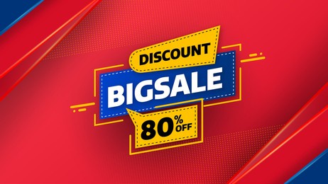 sale banner template design with geometric background , big sale special offer up to 80% off. super sale, end of season special offer banner. vector illustration.