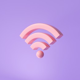 3d wi-fi icon design concept. wifi symbol. 3d render illustration.