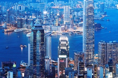 hong kong at night