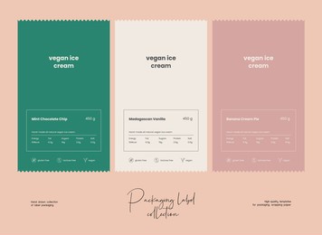 hand drawn line art vector food label packaging design template. food illustration of elegant signs and badges for cafe, restaurant.