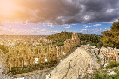 the odeon of herodes atticus,athens,greece
