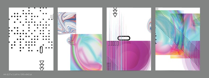 abstract art background with geometric sci-fi elements. high-tech cyberpunk technology of virtual reality. computer generated science models with hologram. modern gothic flyer template.