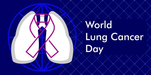 vector illustration of world lung cancer day - cancer awareness concept