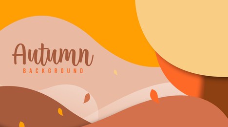 hello autumn background illustration vector. autumn web banner and flyer