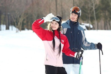couple in winter sports