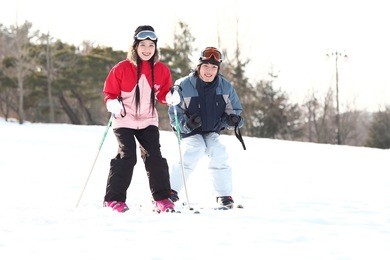 couple in winter sports