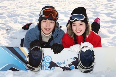 couple in winter sports