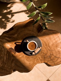 turkish coffee on a wooden table 