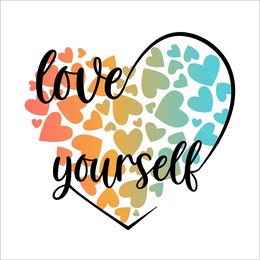 heart and lettering vector illustration for a t-shirt design with slogan. vector illustration design for fashion fabrics, textile graphics, prints.