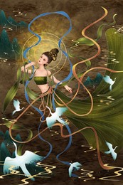 dunhuang flying fairy illustration source material