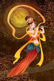 dunhuang flying fairy illustration source material