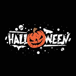 happy halloween with pumpkins and grunge styles vector design