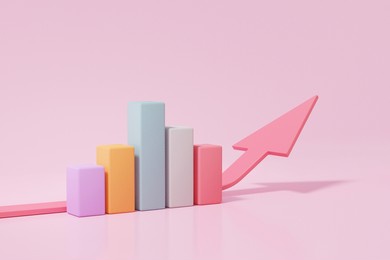 minimal cartoon isometric data analytics growth statistics finance chart graph optimization stock market to invest business development concept. target planning. 3d render illustration 