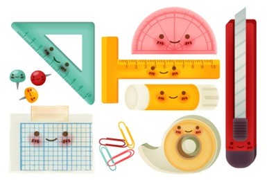 set of back to school icons - vector file eps10 