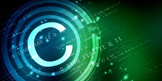 
2d illustration copyright symbol concept 