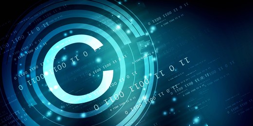 
2d illustration copyright symbol concept 