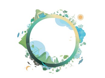 esg and eco friendly community circle frame shows by the green environmental and cozy people its suit to add words and picture inside about esg - environmental, social, and governance vector eps 10