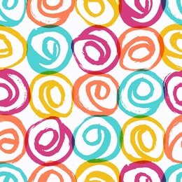 seamless colorful hand drawn pattern. vector illustration