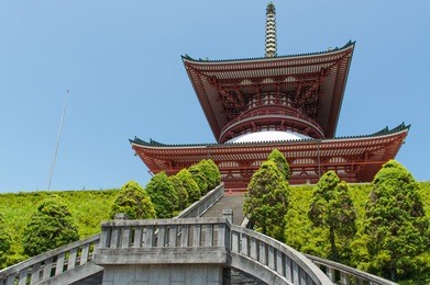 the great pagoda (daito), narita-san sensoji temple, near tokyo, japan