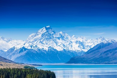lake tekapo and mountain cook. new zealand 